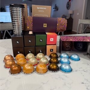 Nespresso Bundle: Bag, Travel Mug, Festive Baubles, Ice Cube Tray & Coffee Pods